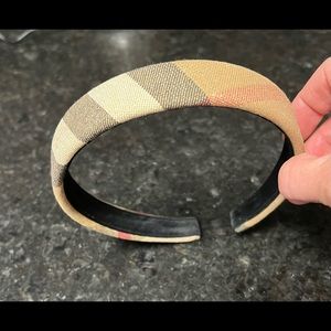 Burberry metallic signature plaid headband
